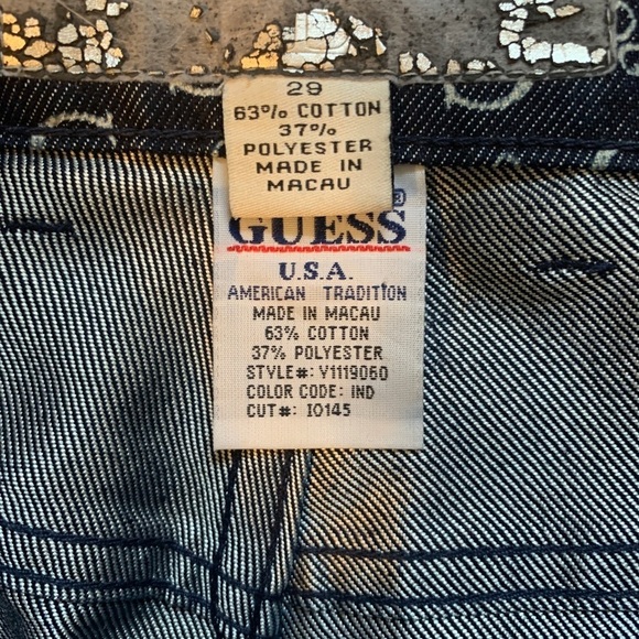 GUESS vtg All Over Logo High Waisted Denim - Picture 3 of 9